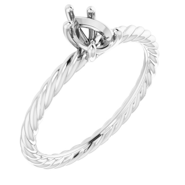 Solitaire Rope Engagement Ring
