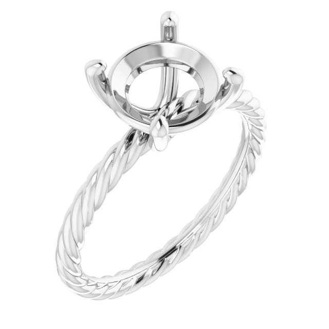 Solitaire Rope Engagement Ring