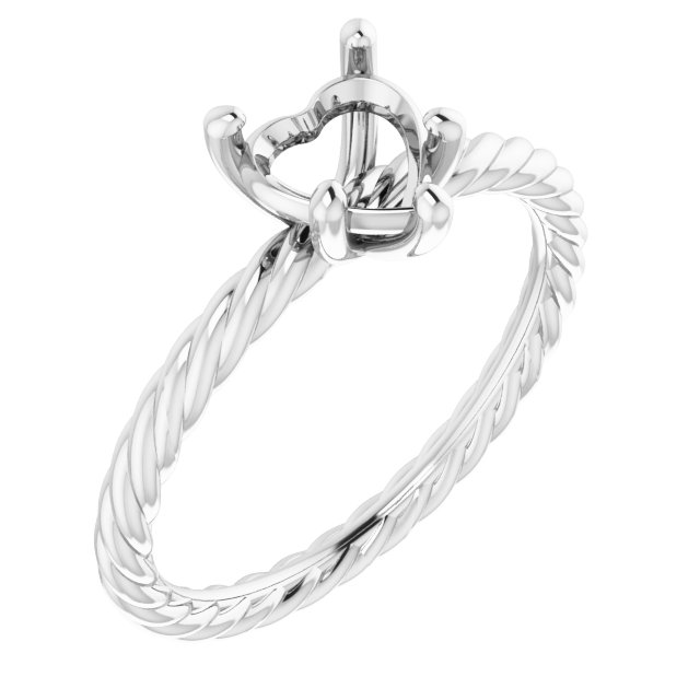Solitaire Rope Engagement Ring