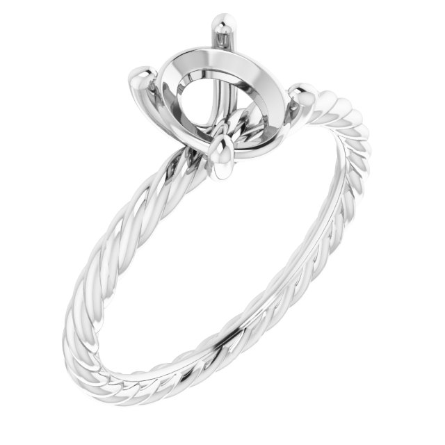 Solitaire Rope Engagement Ring