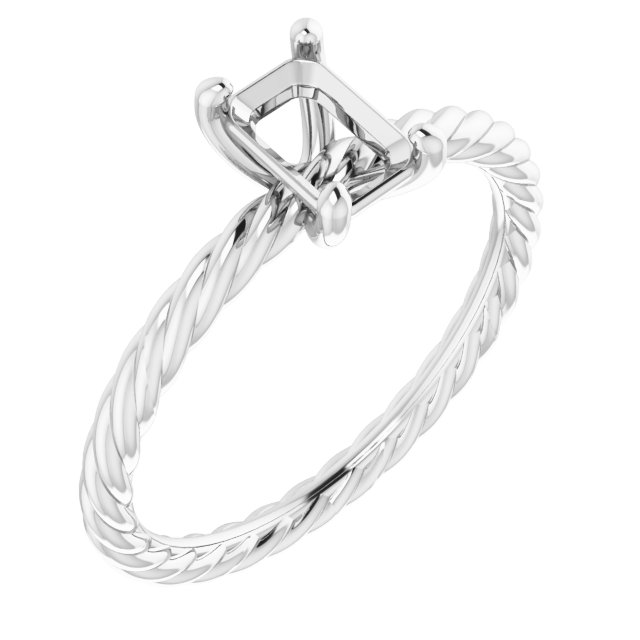 Solitaire Rope Engagement Ring