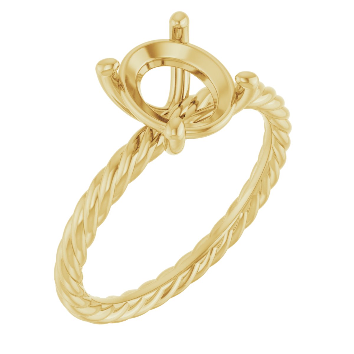 Solitaire Rope Engagement Ring