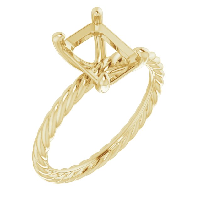 Solitaire Rope Engagement Ring