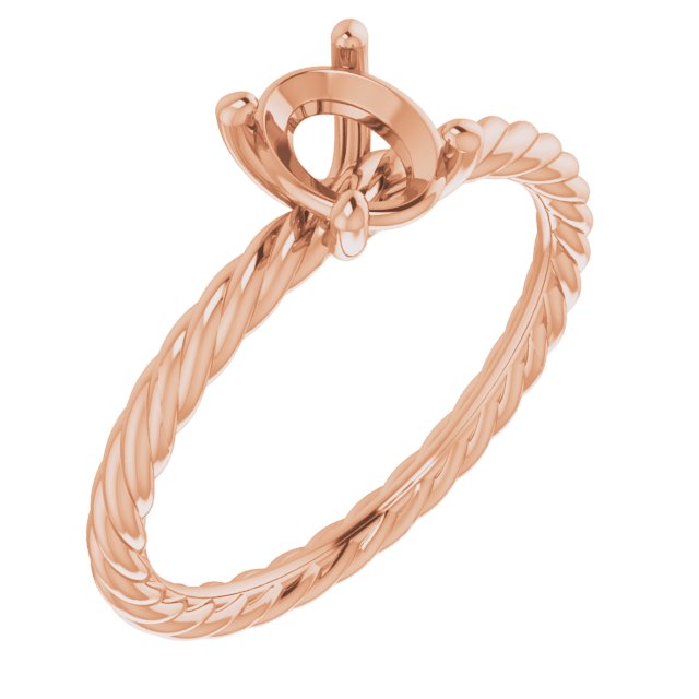 Solitaire Rope Engagement Ring