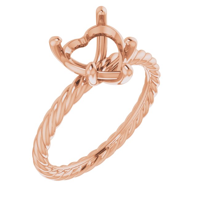 Solitaire Rope Engagement Ring