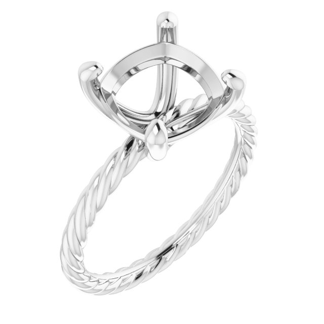 Solitaire Rope Engagement Ring