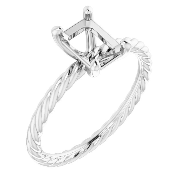 Solitaire Rope Engagement Ring