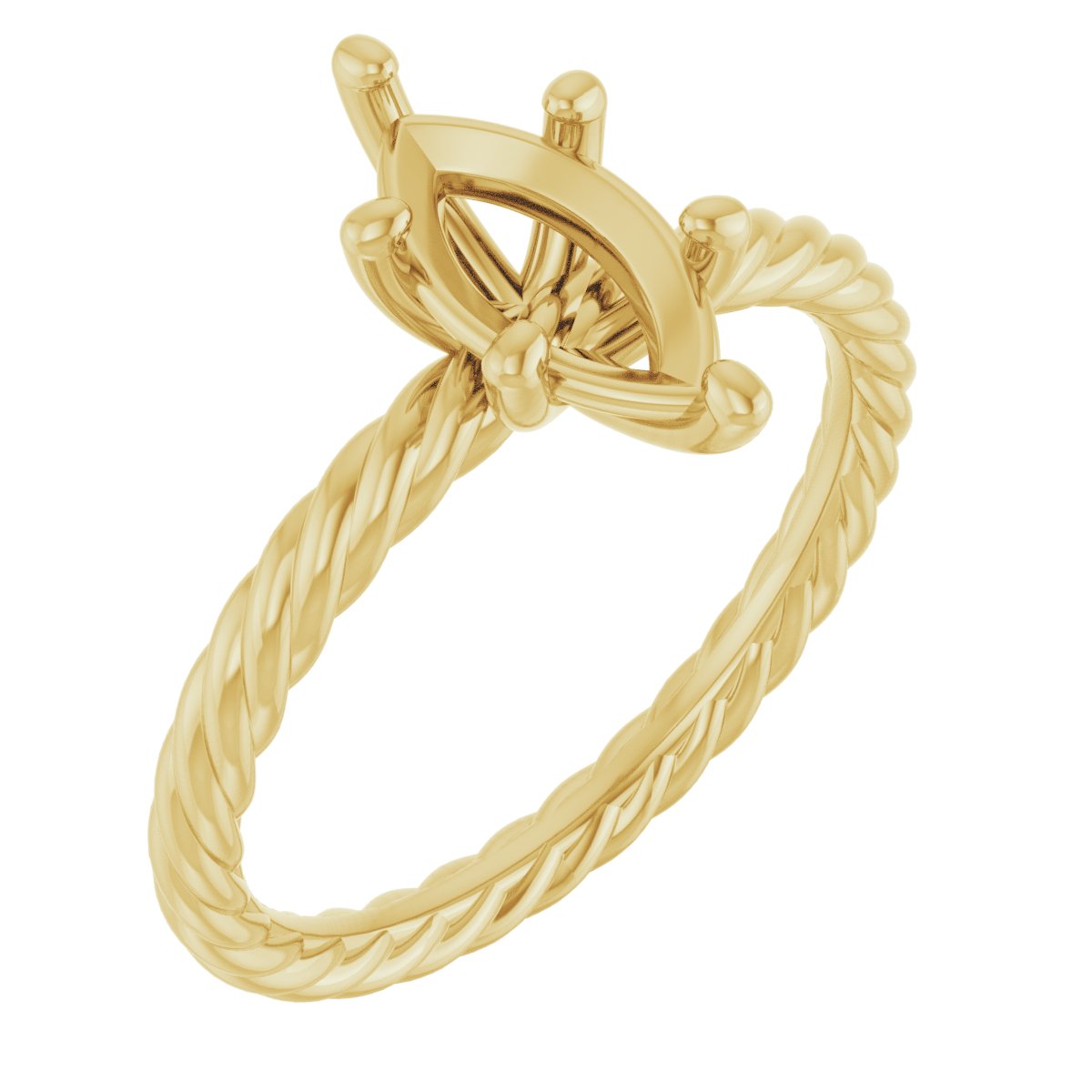 Solitaire Rope Engagement Ring