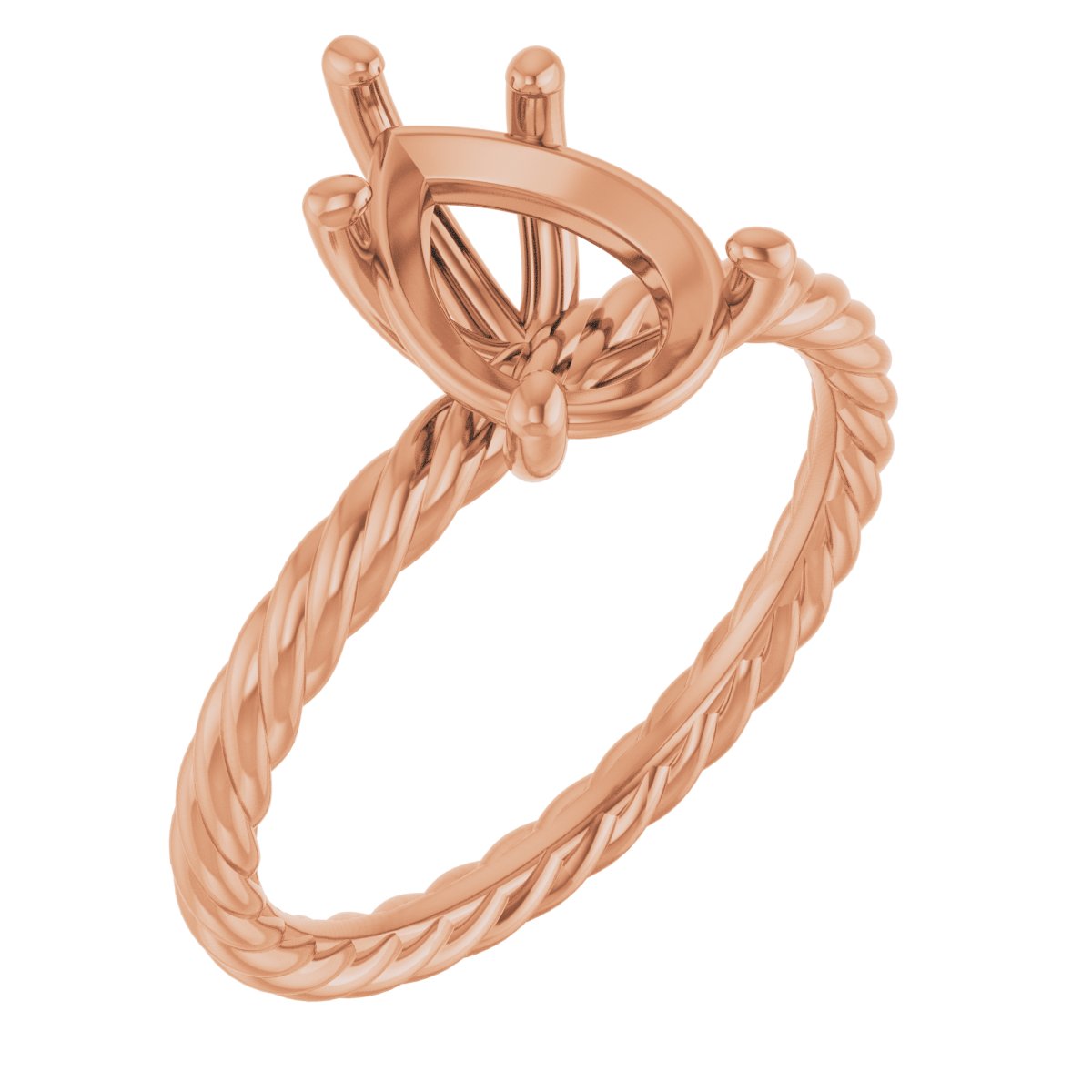 Solitaire Rope Engagement Ring