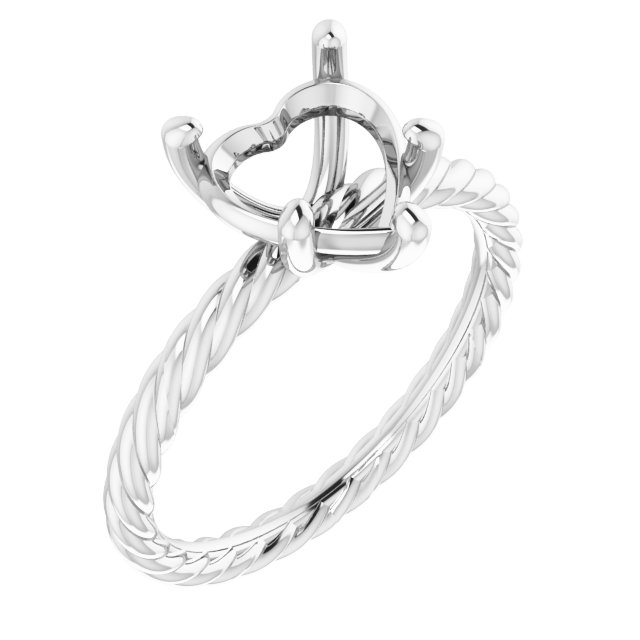 Solitaire Rope Engagement Ring