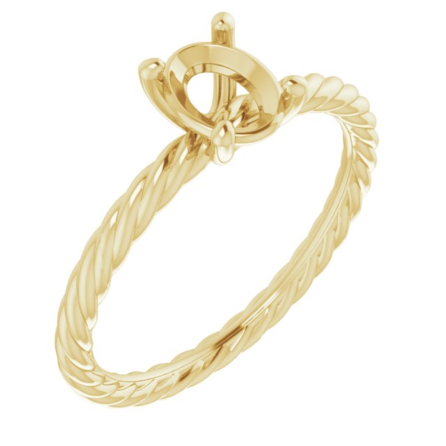 Solitaire Rope Engagement Ring
