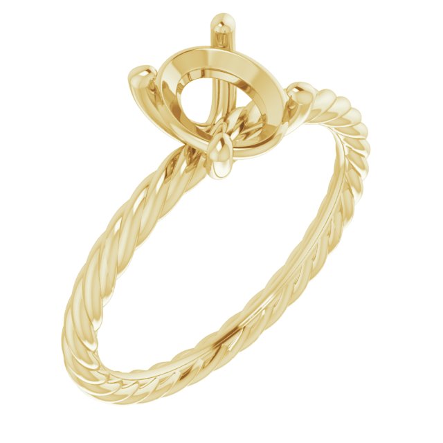 Solitaire Rope Engagement Ring