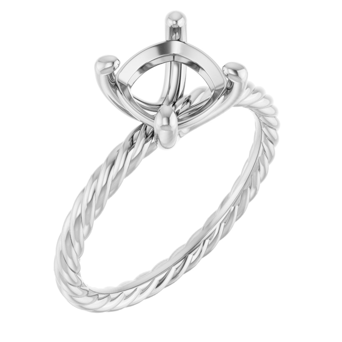 Solitaire Rope Engagement Ring