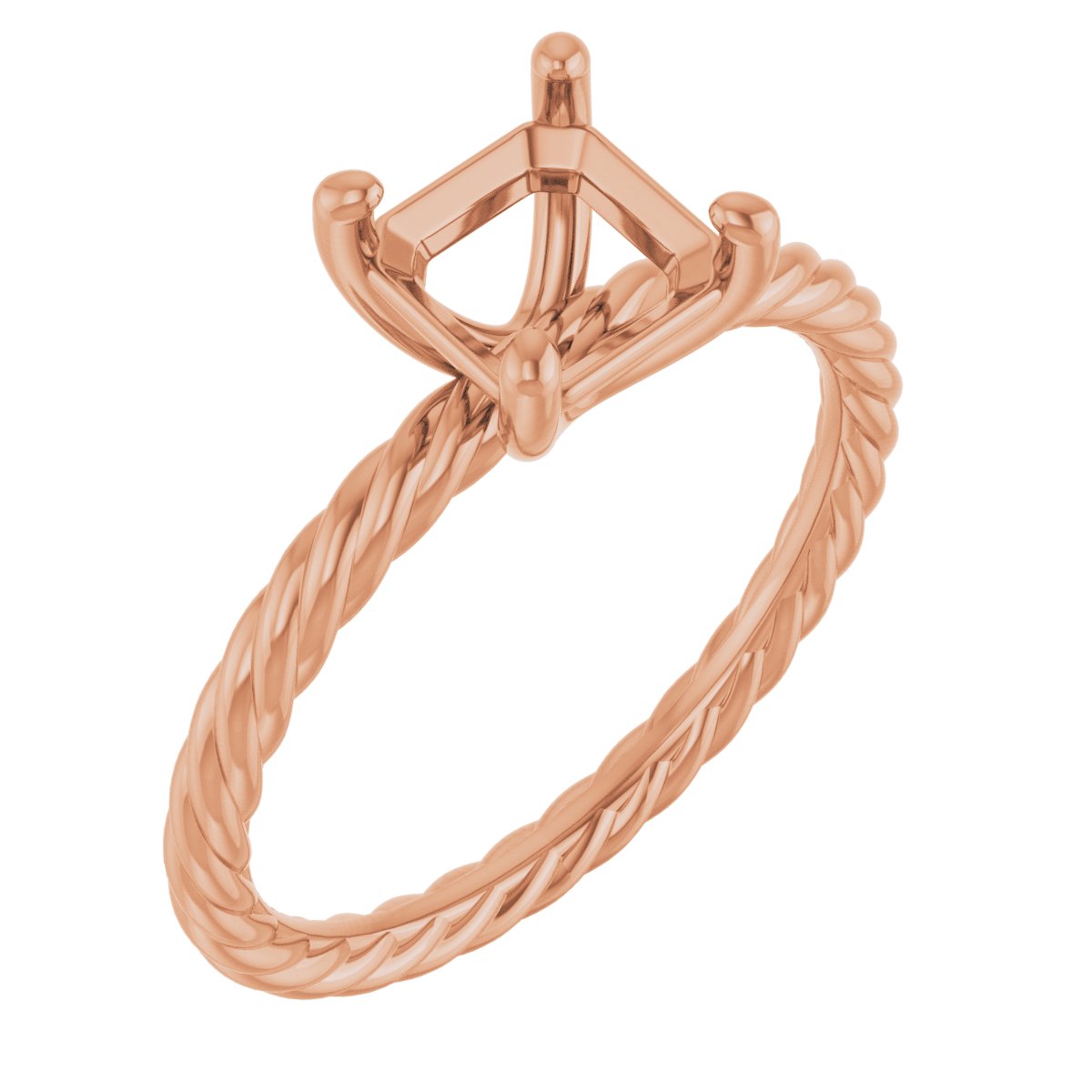 Solitaire Rope Engagement Ring