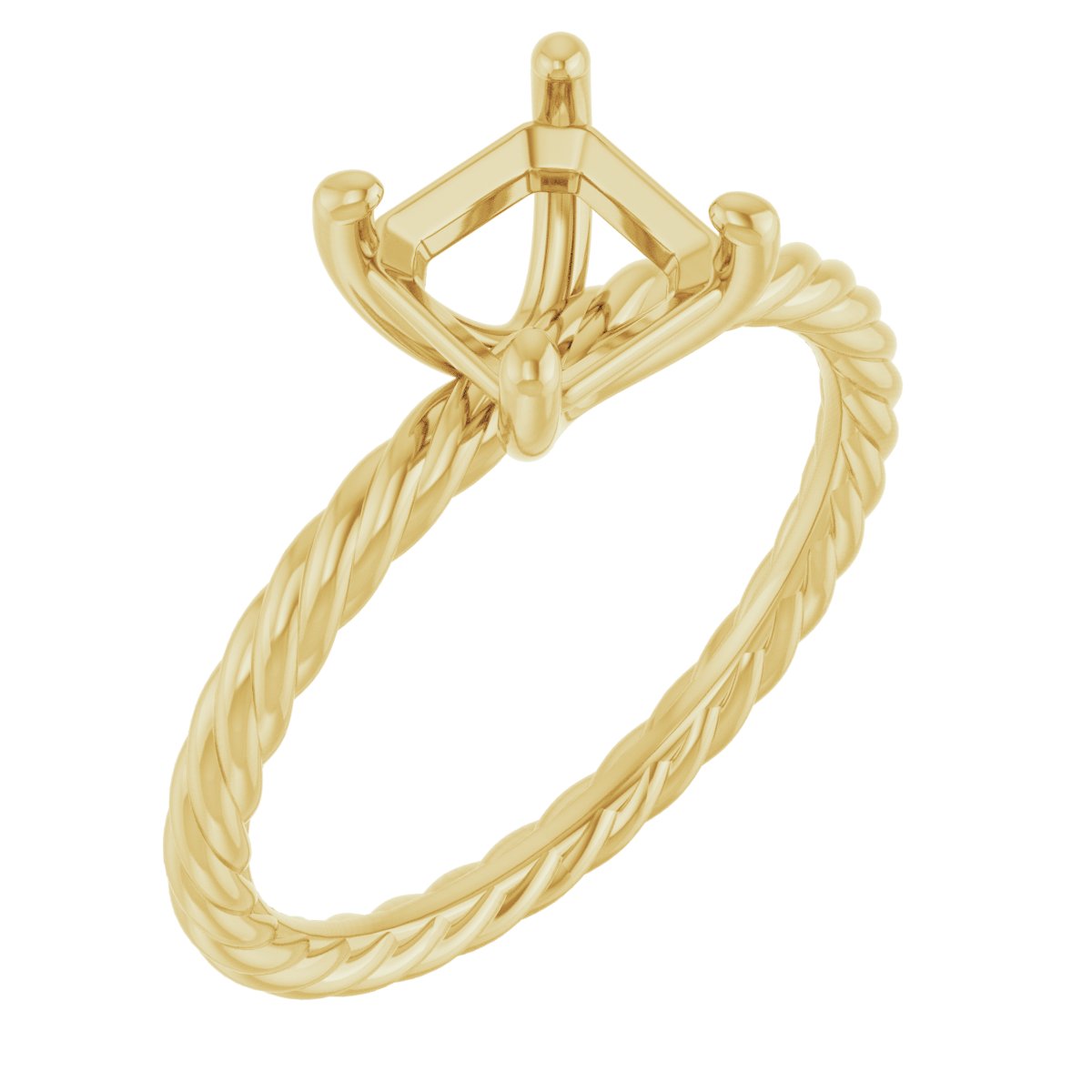 Solitaire Rope Engagement Ring