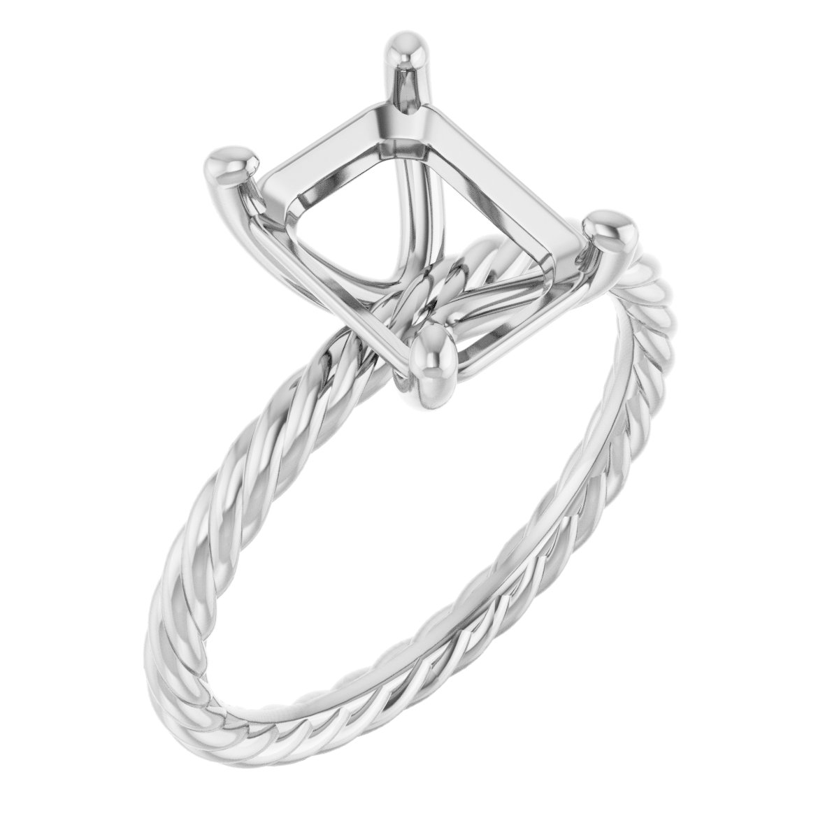 Solitaire Rope Engagement Ring