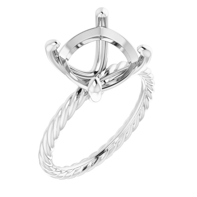 Solitaire Rope Engagement Ring