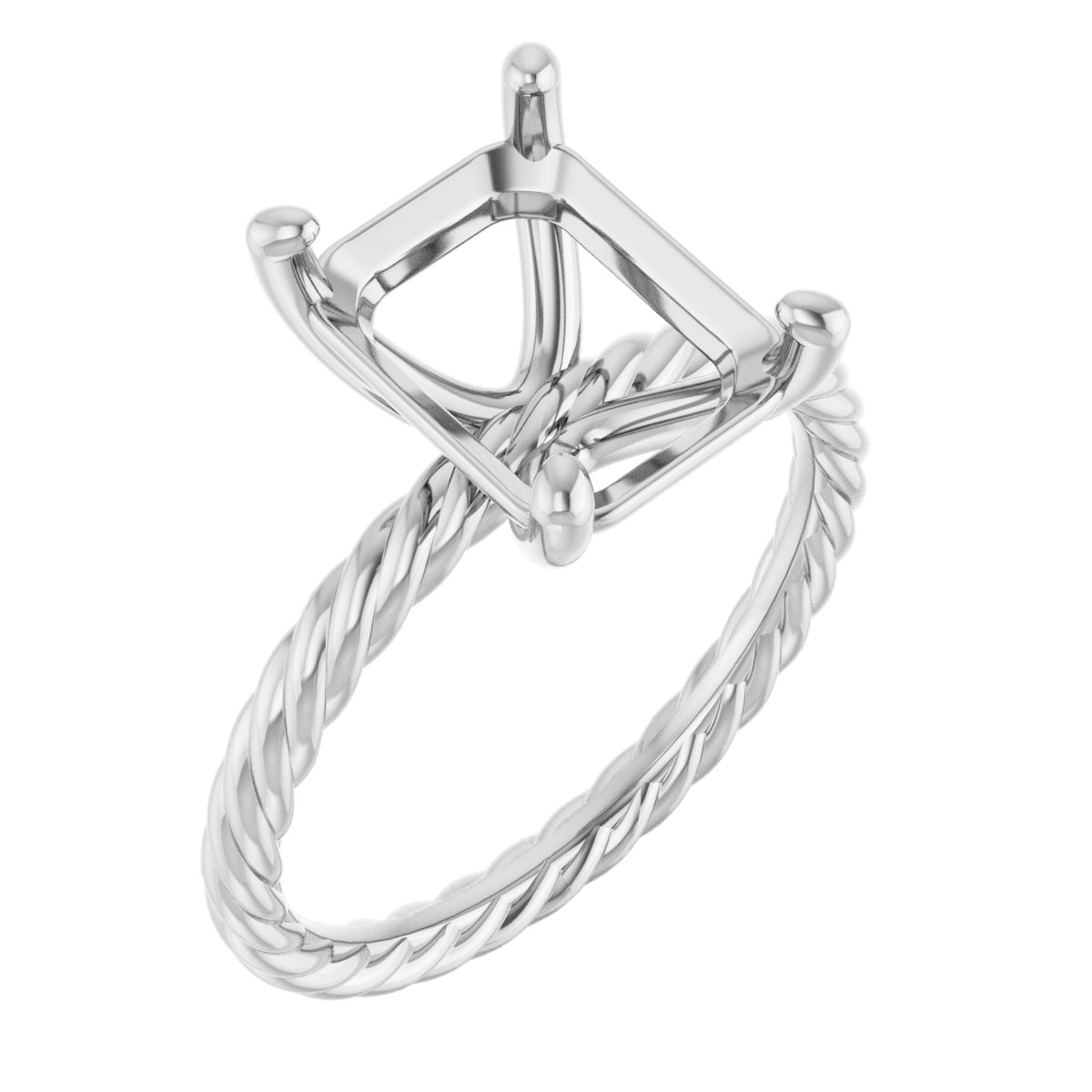 Solitaire Rope Engagement Ring