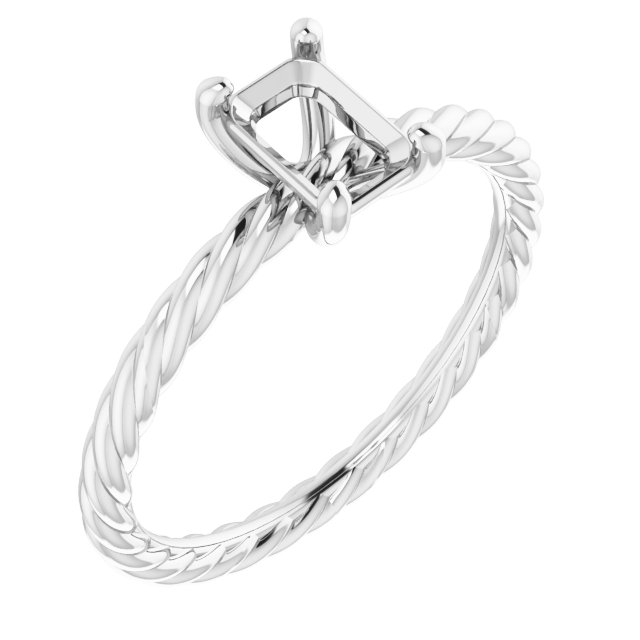 Solitaire Rope Engagement Ring