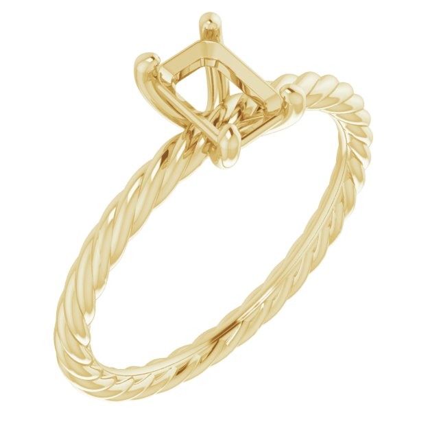 Solitaire Rope Engagement Ring