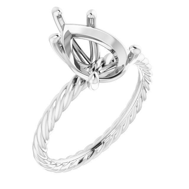 Solitaire Rope Engagement Ring