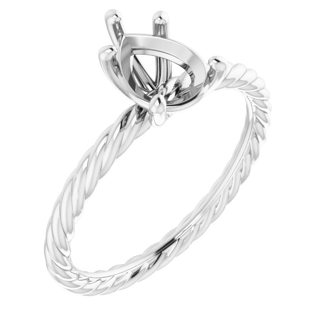 Solitaire Rope Engagement Ring