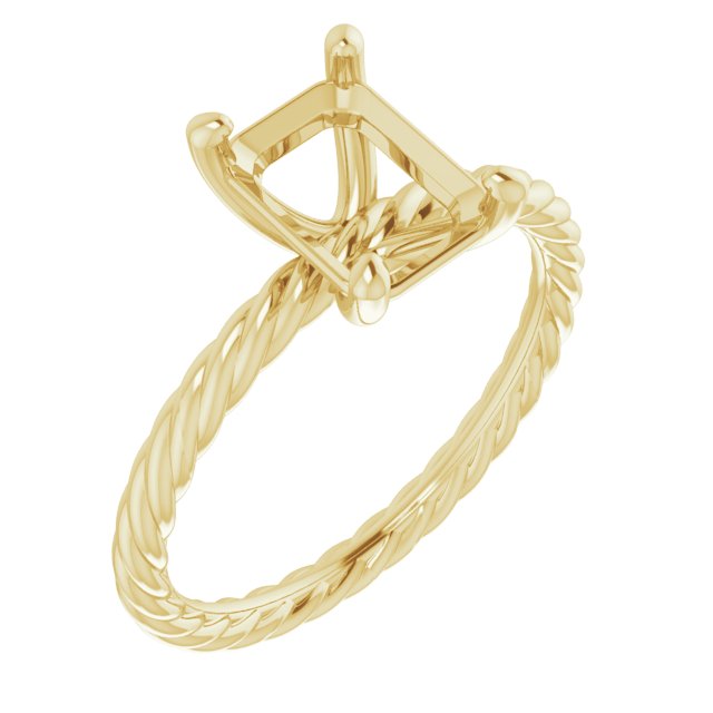 Solitaire Rope Engagement Ring