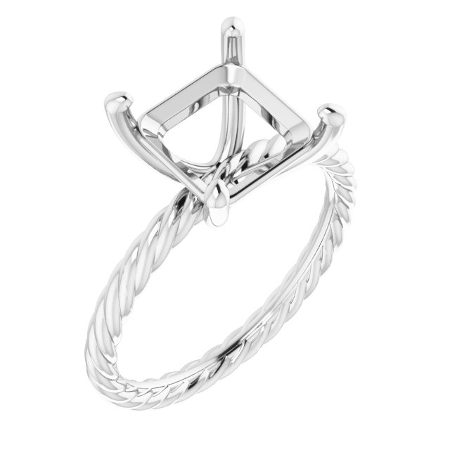 Solitaire Rope Engagement Ring