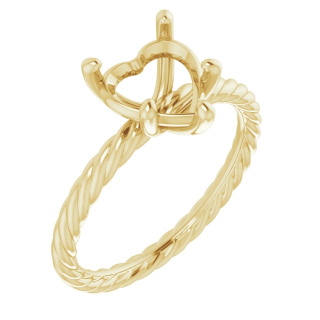 Solitaire Rope Engagement Ring