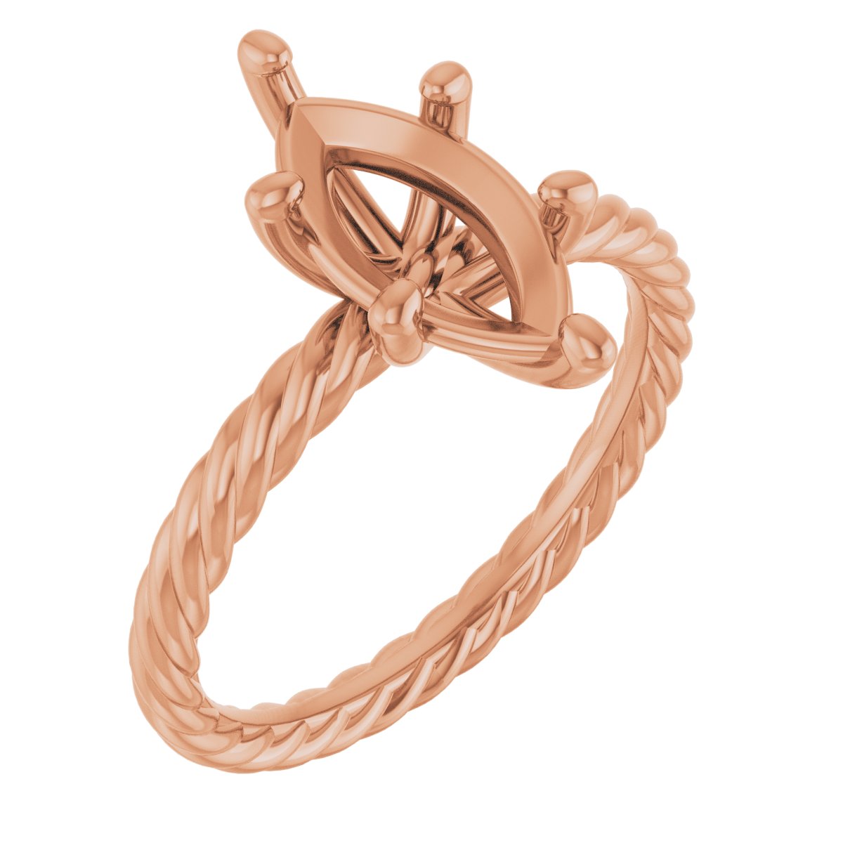 Solitaire Rope Engagement Ring
