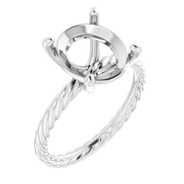 Solitaire Rope Engagement Ring