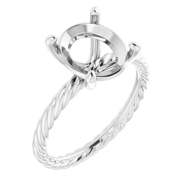 Solitaire Rope Engagement Ring