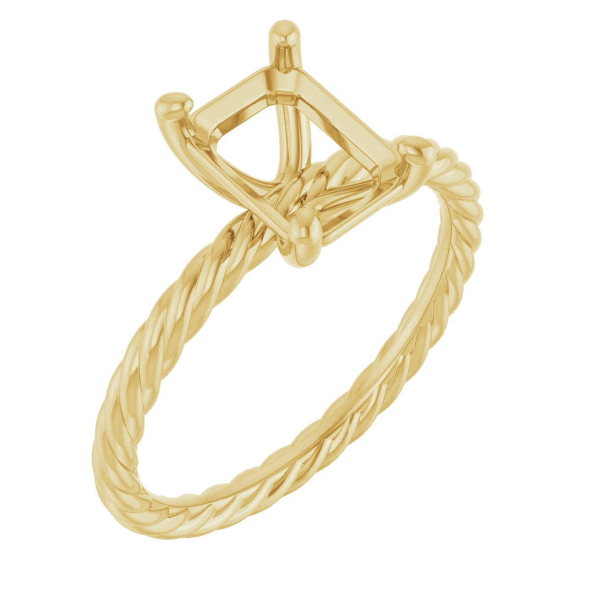 Solitaire Rope Engagement Ring