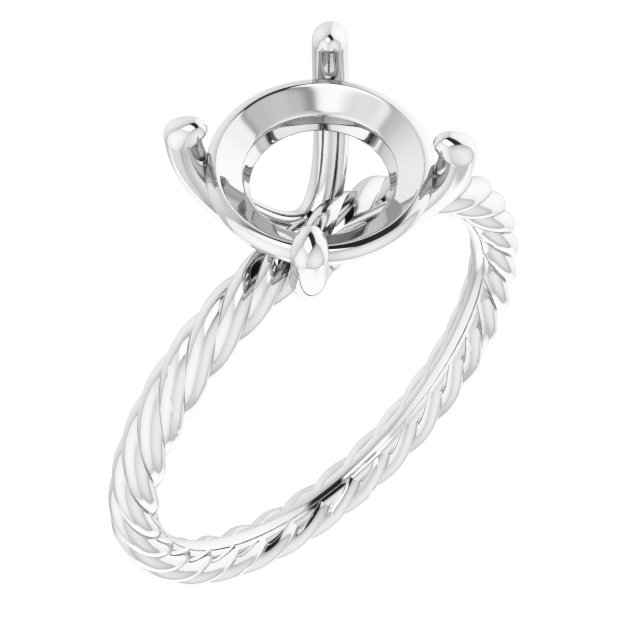 Solitaire Rope Engagement Ring