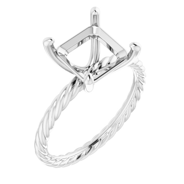 Solitaire Rope Engagement Ring