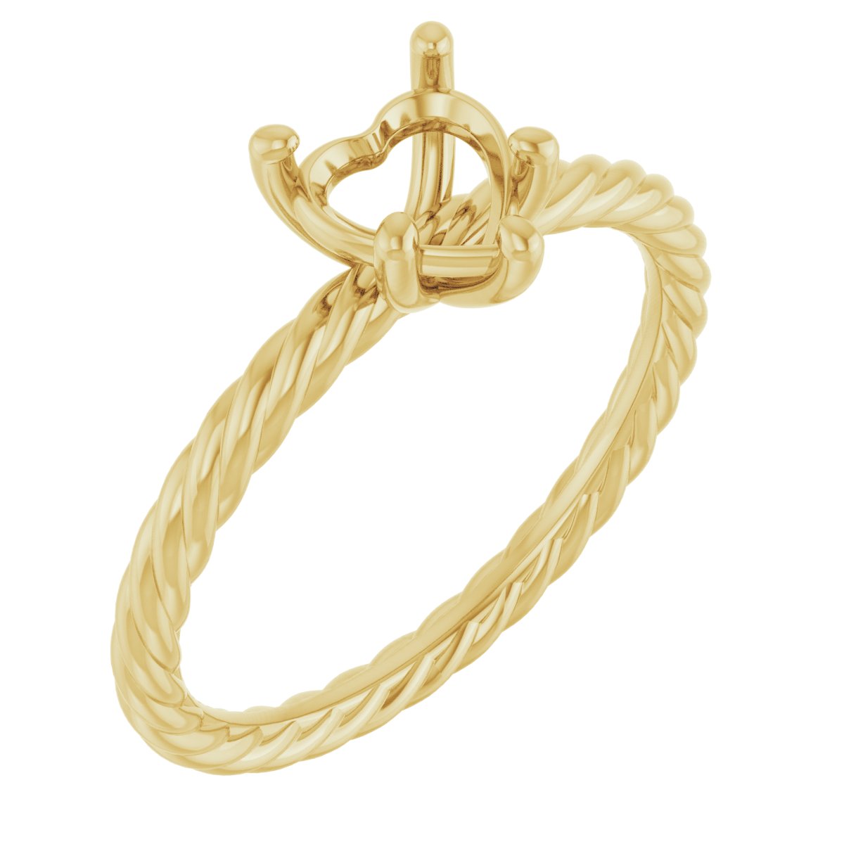 Solitaire Rope Engagement Ring