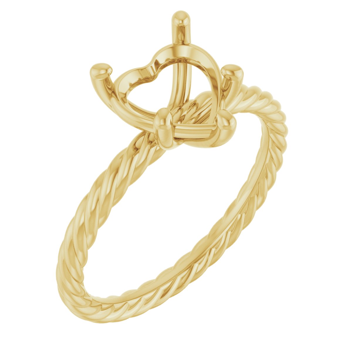 Solitaire Rope Engagement Ring