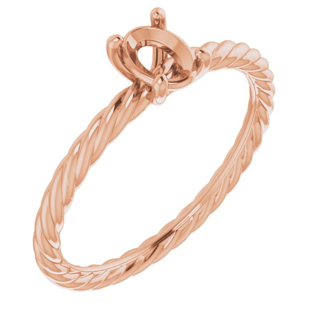 Solitaire Rope Engagement Ring