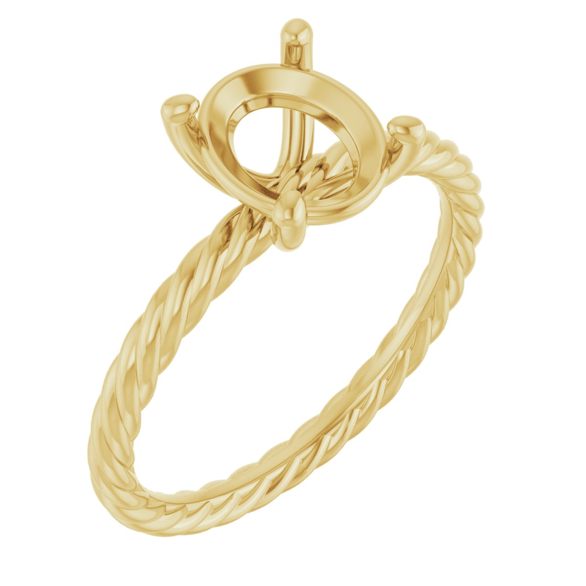 Solitaire Rope Engagement Ring