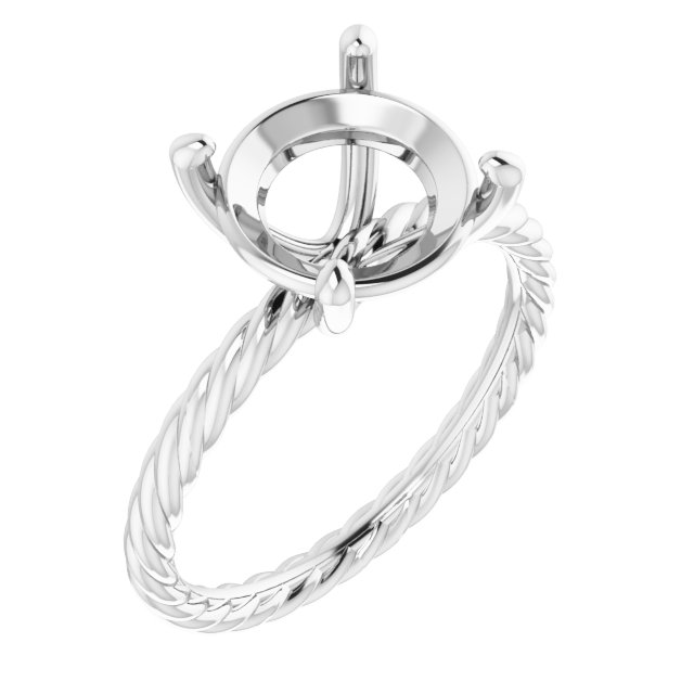 Solitaire Rope Engagement Ring