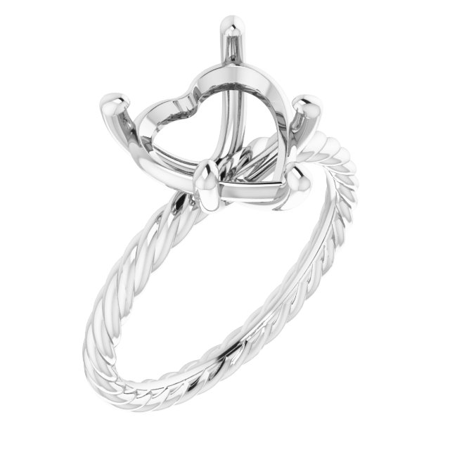 Solitaire Rope Engagement Ring