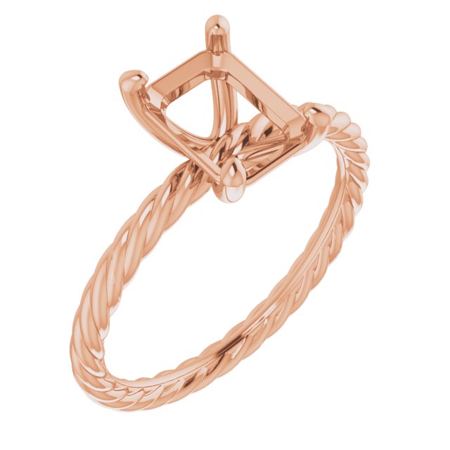 Solitaire Rope Engagement Ring