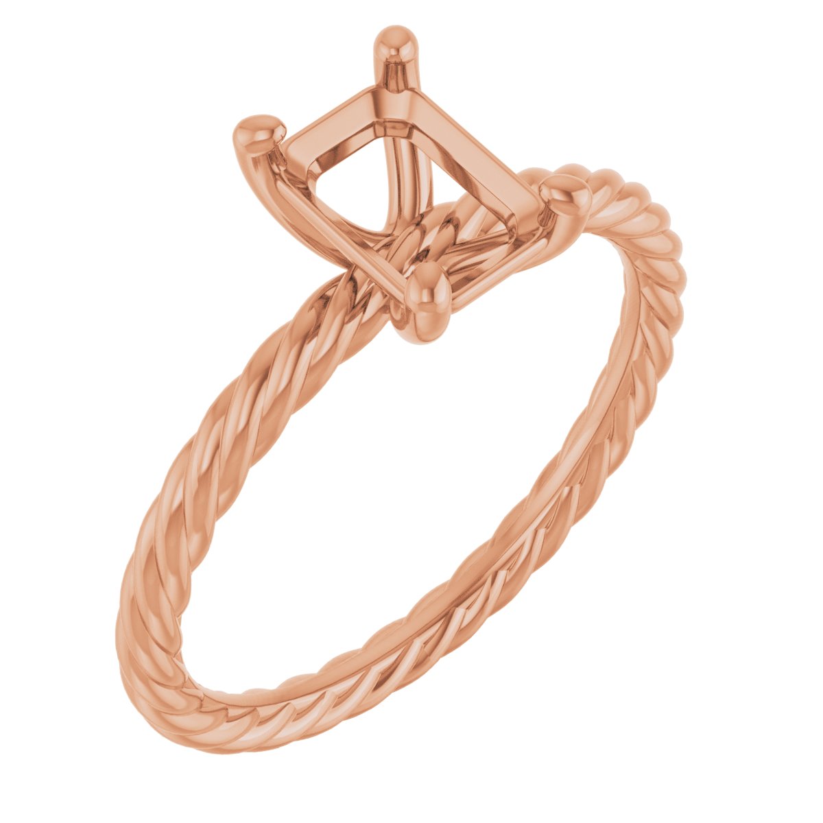 Solitaire Rope Engagement Ring