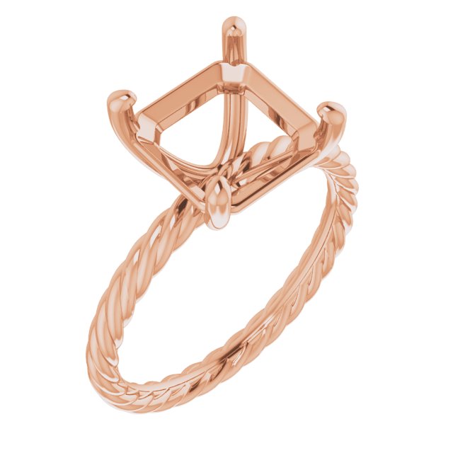 Solitaire Rope Engagement Ring
