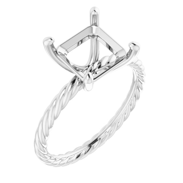 Solitaire Rope Engagement Ring