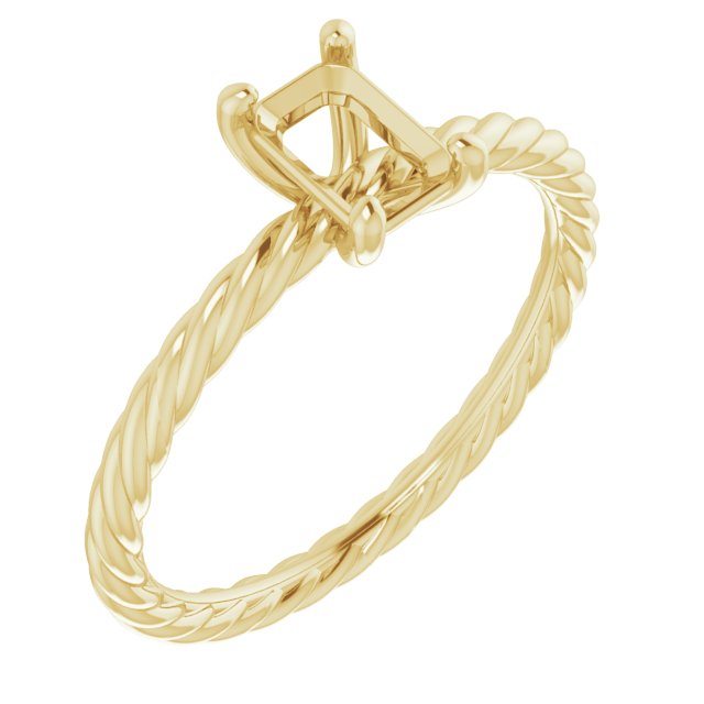 Solitaire Rope Engagement Ring