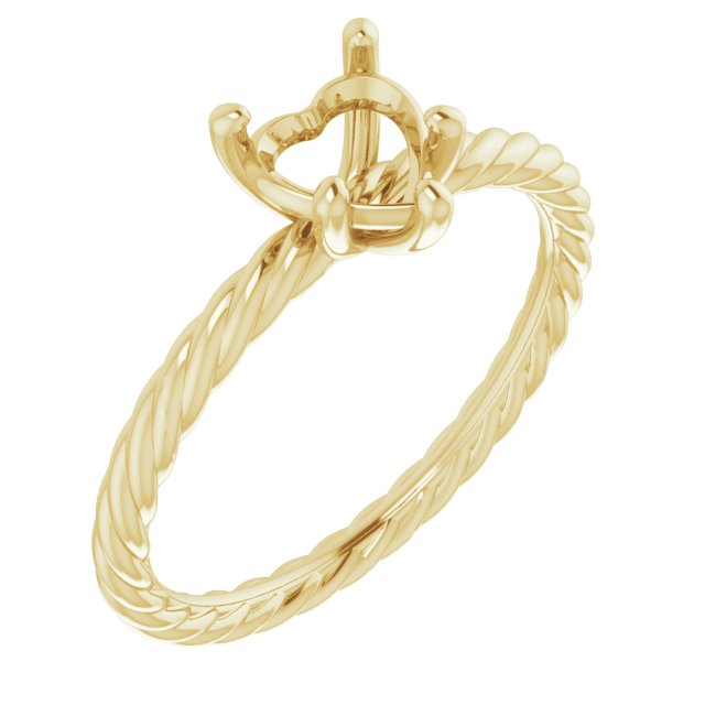 Solitaire Rope Engagement Ring