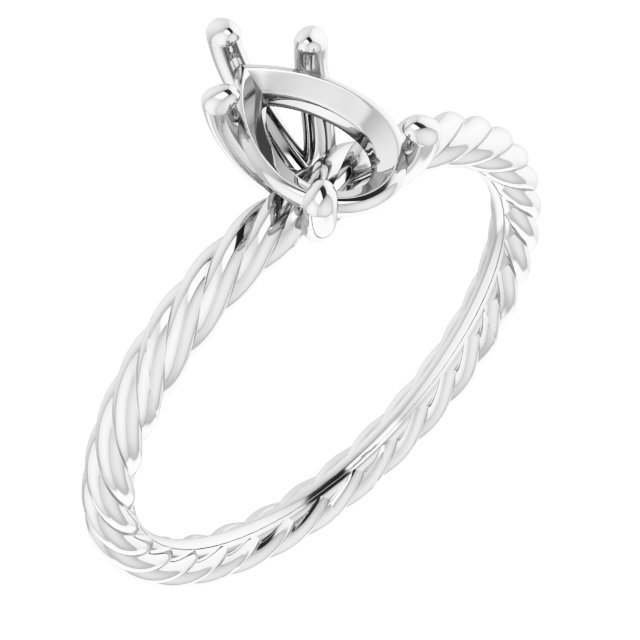 Solitaire Rope Engagement Ring