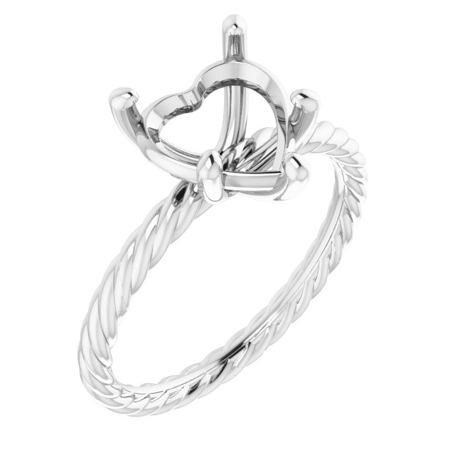 Solitaire Rope Engagement Ring