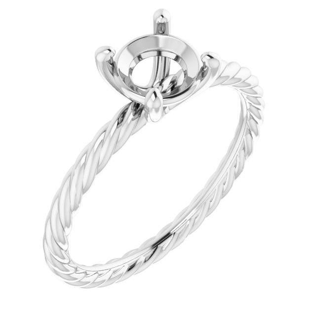 Solitaire Rope Engagement Ring